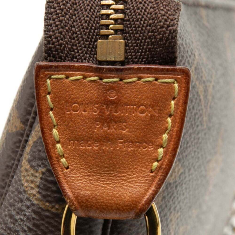 LOUIS VUITTON Brown Monogram Leather Pochette Pouch - Picture 5 of 7